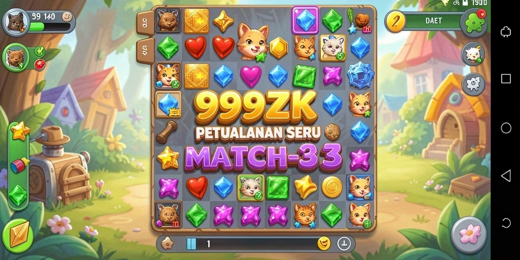 Tangkapan layar menunjukkan gameplay seru dari 999ZK.
