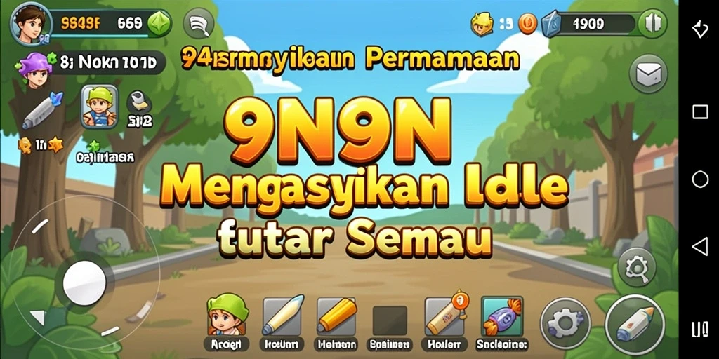 Tampilan gameplay <strong>9N9N</strong> yang seru dan mengasyikkan.