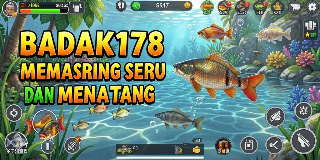 Tampilan gameplay Fishing BADAK178 yang seru dan mendebarkan.