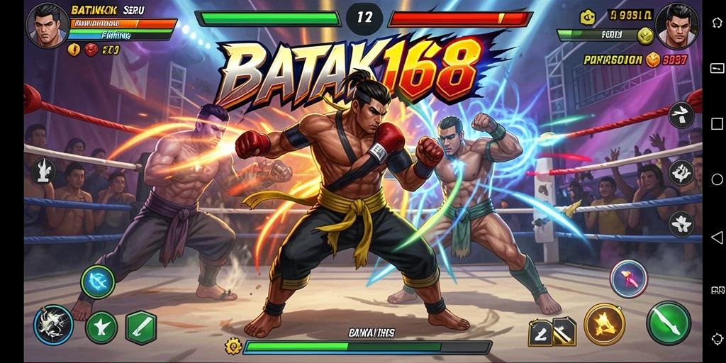 Tampilan gameplay dari pertarungan seru di BATIK168.
