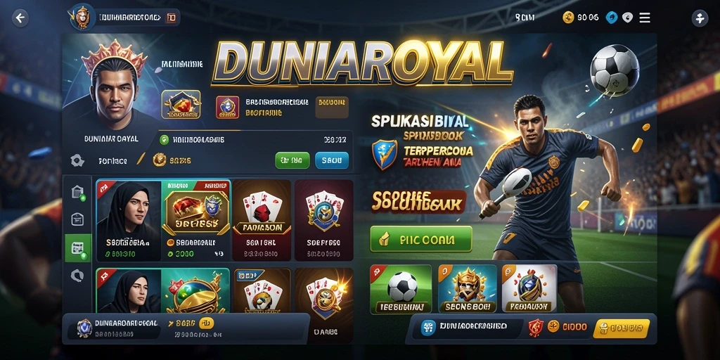 Tampilan gameplay DUNIAROYAL yang menarik saat melakukan taruhan olahraga.