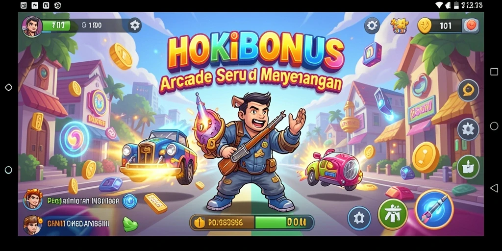 Screenshot utama HOKIBONUS menampilkan gameplay Arcade yang seru dan menarik.