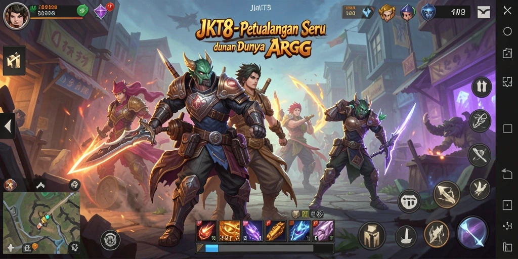 Tampilan gameplay epik dari JKT8 yang penuh aksi.