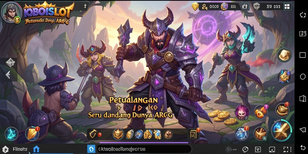 Screenshot utama KOBOISLOT menampilkan aksi pertarungan seru dalam dunia ARPG.