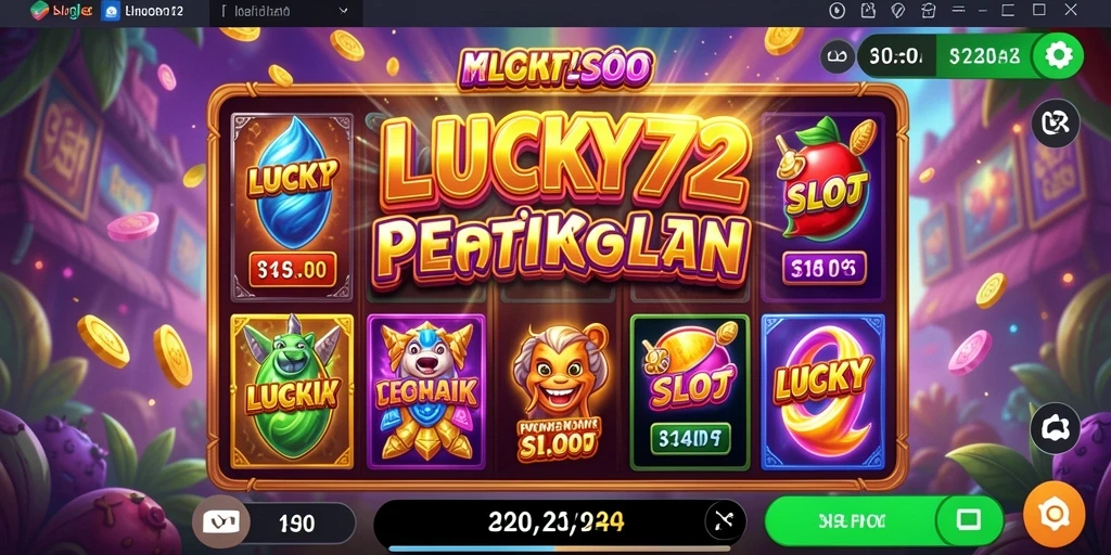 Tampilan gameplay seru dari LUCKY72, permainan Slot yang mendebarkan.