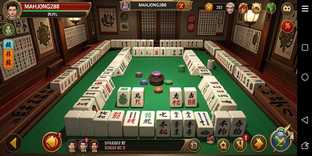 Tangkapan layar gameplay MAHJONG288 yang menunjukkan aksi seru dan strategi.