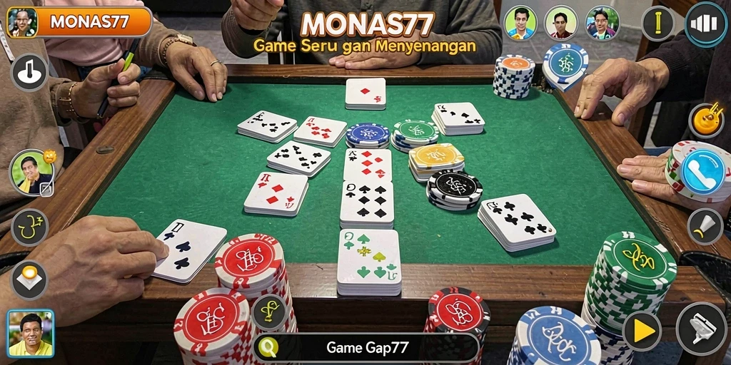 Tampilan gameplay seru dalam aplikasi MONAS77.