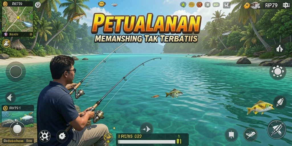 Tangkapan ikan yang memuaskan dalam gameplay RP79.