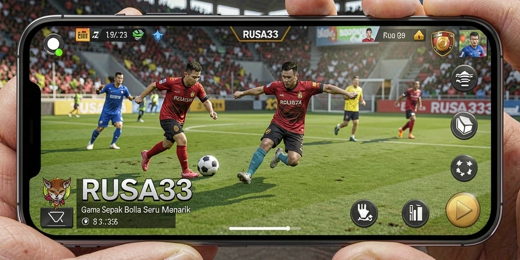 Tampilan gameplay RUSA33 yang mendebarkan saat pertandingan sepak bola.