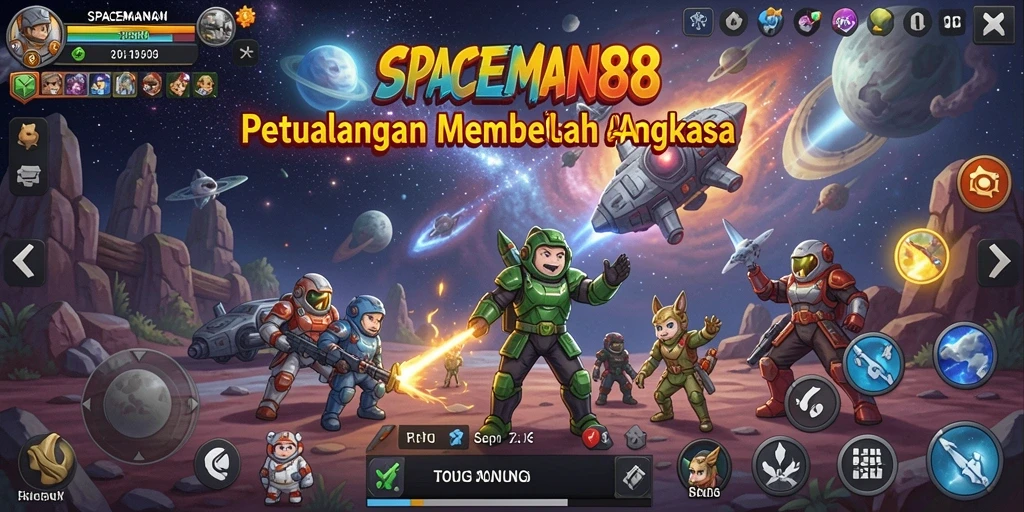 Tampilan menarik dari gameplay RPG SPACEMAN88 yang seru.