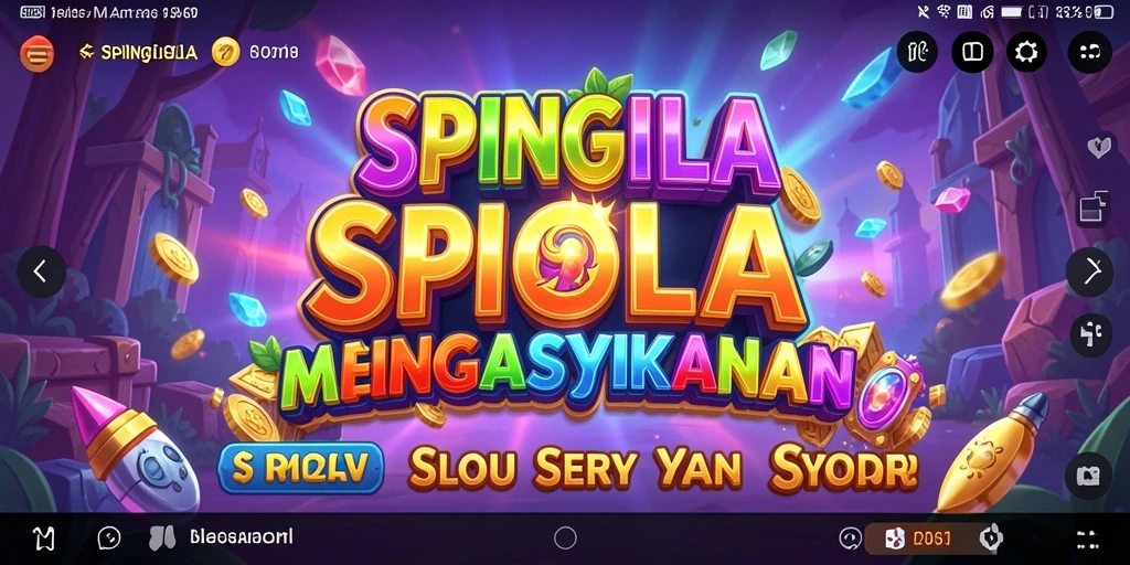 Tampilan menarik dari gameplay SPINGILA yang penuh warna.