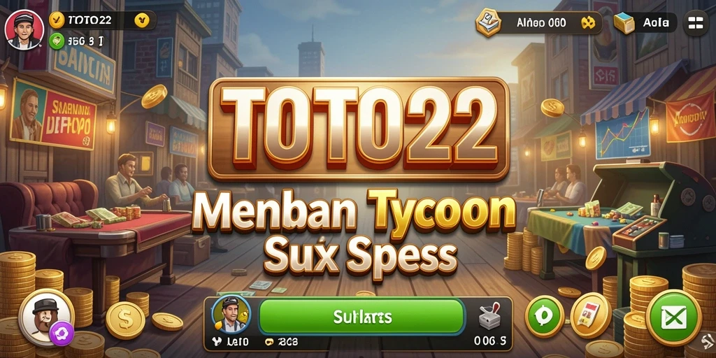 Tampilan gameplay TOTO22 yang menarik dengan banyak fitur Tycoon.